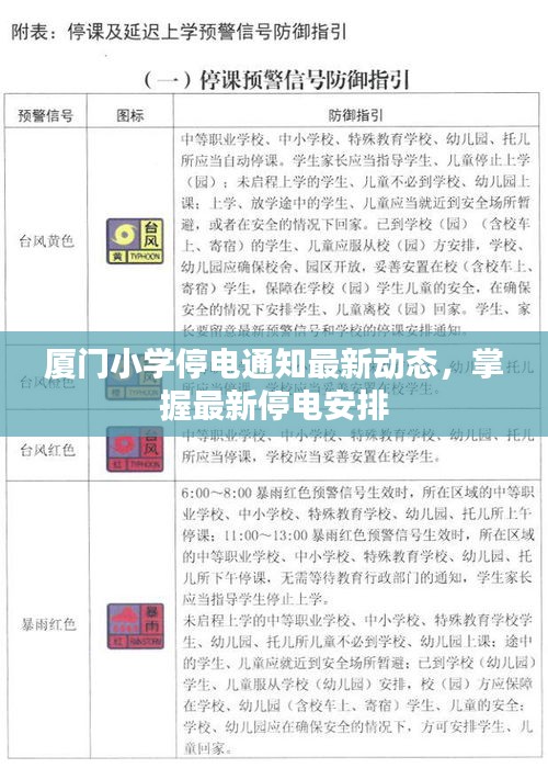 厦门小学停电通知最新动态，掌握最新停电安排